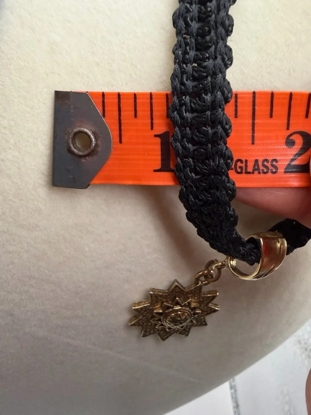 Whimsigoth Gold Sunburst Pendant Necklace with Black Braided Nylon Cord